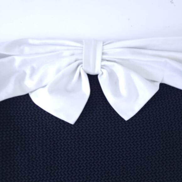 Vintage One Piece Swimsuit Black White Bow Strapless, Barbiecore, Fits Small - Picture 5 of 7